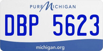 MI license plate DBP5623