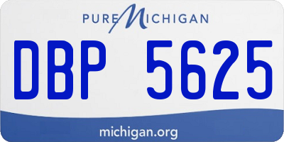 MI license plate DBP5625