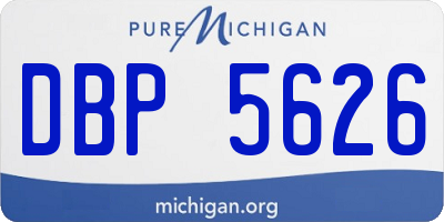 MI license plate DBP5626