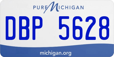 MI license plate DBP5628