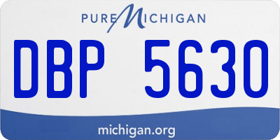 MI license plate DBP5630