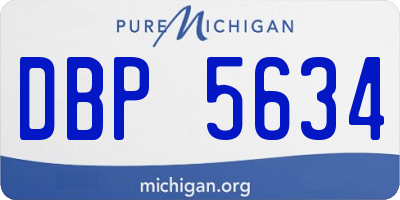 MI license plate DBP5634