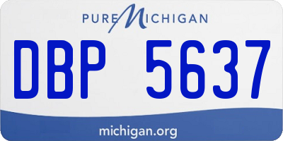 MI license plate DBP5637