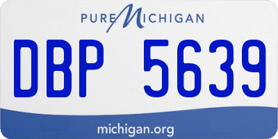 MI license plate DBP5639