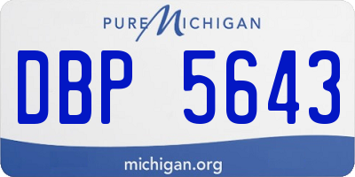 MI license plate DBP5643