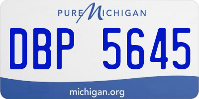 MI license plate DBP5645