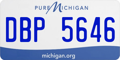 MI license plate DBP5646