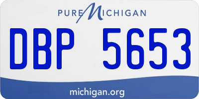 MI license plate DBP5653