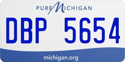 MI license plate DBP5654