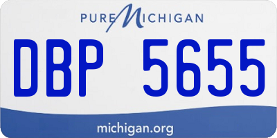 MI license plate DBP5655