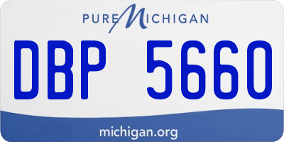 MI license plate DBP5660