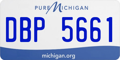 MI license plate DBP5661