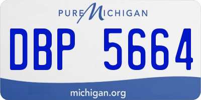 MI license plate DBP5664