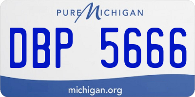 MI license plate DBP5666