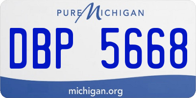 MI license plate DBP5668
