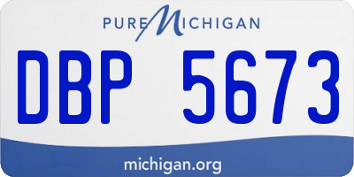 MI license plate DBP5673