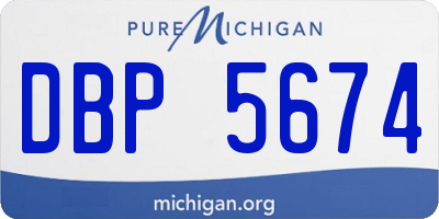 MI license plate DBP5674