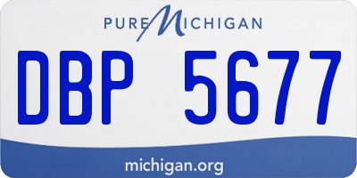 MI license plate DBP5677