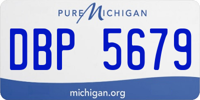 MI license plate DBP5679