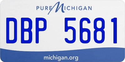 MI license plate DBP5681