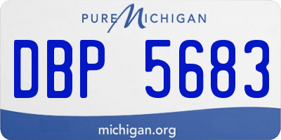 MI license plate DBP5683