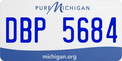 MI license plate DBP5684