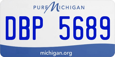 MI license plate DBP5689