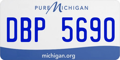 MI license plate DBP5690