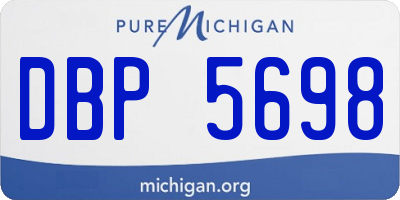 MI license plate DBP5698