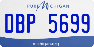 MI license plate DBP5699