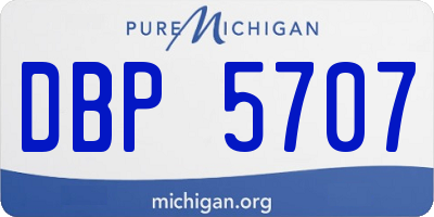 MI license plate DBP5707