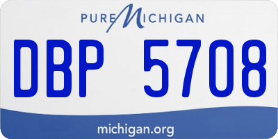 MI license plate DBP5708
