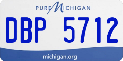 MI license plate DBP5712