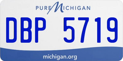 MI license plate DBP5719
