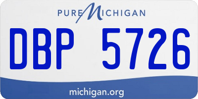 MI license plate DBP5726