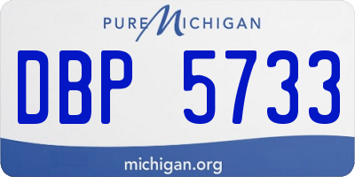 MI license plate DBP5733