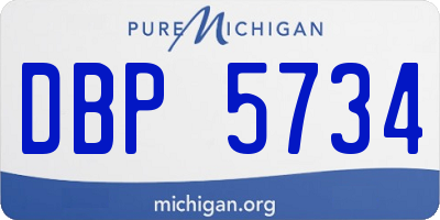 MI license plate DBP5734