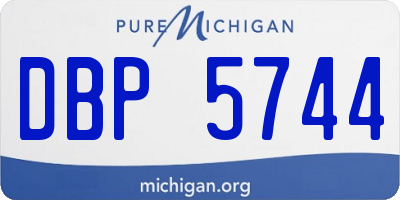 MI license plate DBP5744
