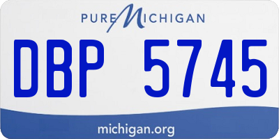 MI license plate DBP5745