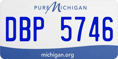 MI license plate DBP5746
