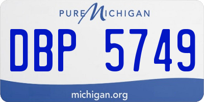MI license plate DBP5749