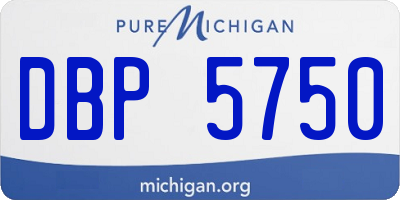 MI license plate DBP5750