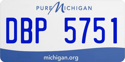 MI license plate DBP5751