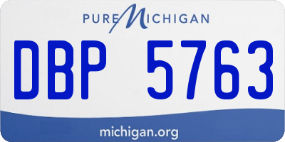 MI license plate DBP5763