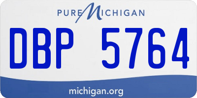 MI license plate DBP5764