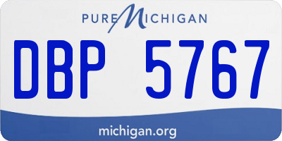 MI license plate DBP5767
