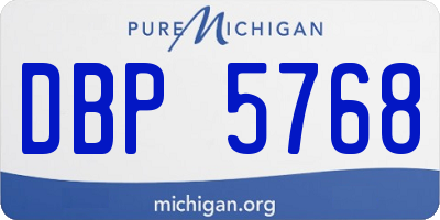 MI license plate DBP5768