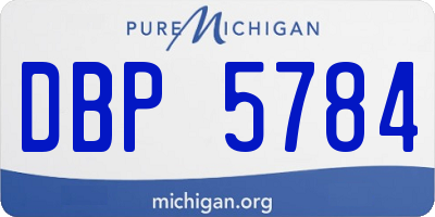 MI license plate DBP5784