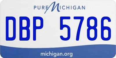 MI license plate DBP5786