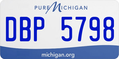 MI license plate DBP5798
